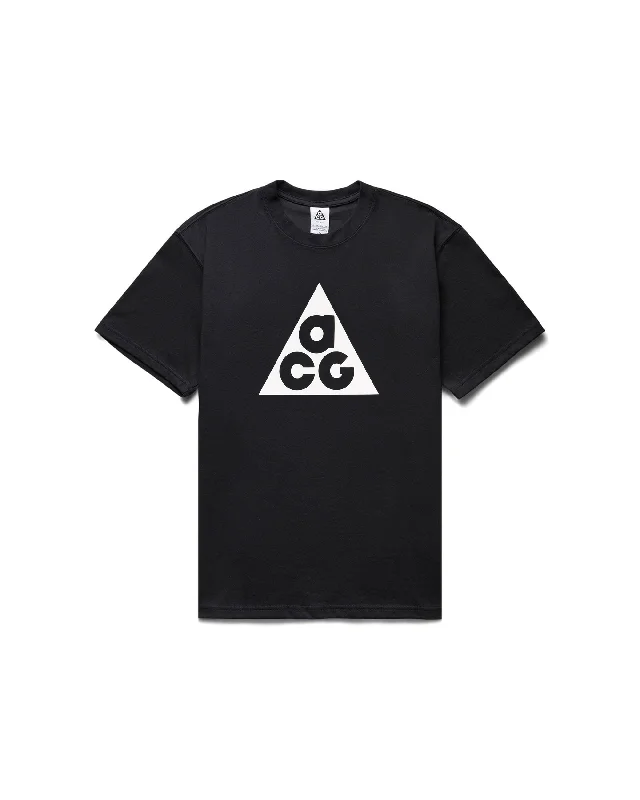 ACG Logo T-Shirt - Black / White-- Fleece Fabric Down Fabric Feather Fabric