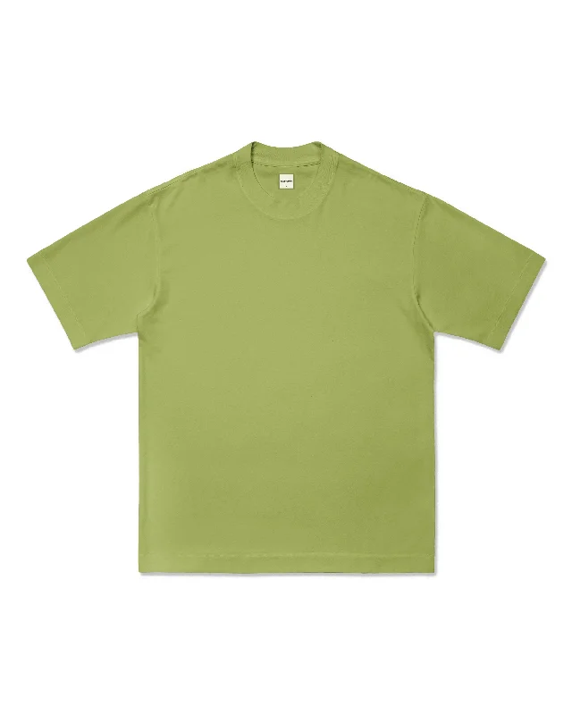 STUDIO T-SHIRT - MOSS-- Mesh Fabric Canvas Fabric Denim Fabric
