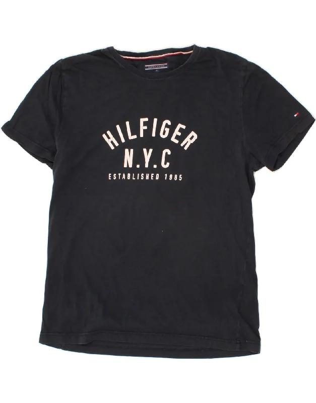 TOMMY HILFIGER Mens Graphic T-Shirt Top XL Navy Blue Cotton-- Polka Dot Checkered Tartan TOMMY HILFIGER Mens Graphic T-Shirt Top XL Navy Blue Cotton-- Polka Dot Checkered Tartan