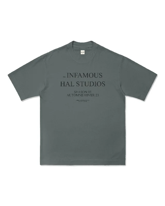 THE INFAMOUS T-SHIRT - SEDONA SAGE-- Solid Print Embellished