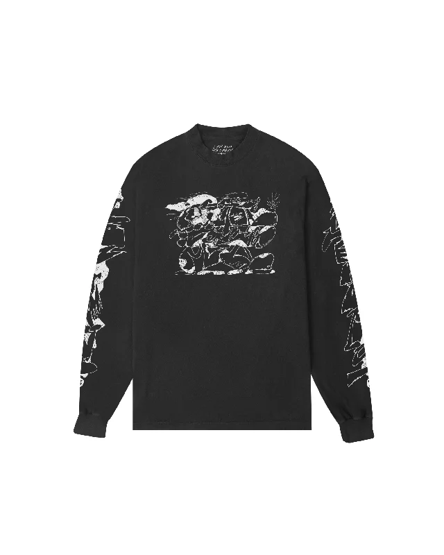 Stewart Armstrong Mystery Machine L/S T-Shirt - Vintage Black-- Solid Color Striped Floral Stewart Armstrong Mystery Machine L/S T-Shirt - Vintage Black-- Solid Color Striped Floral