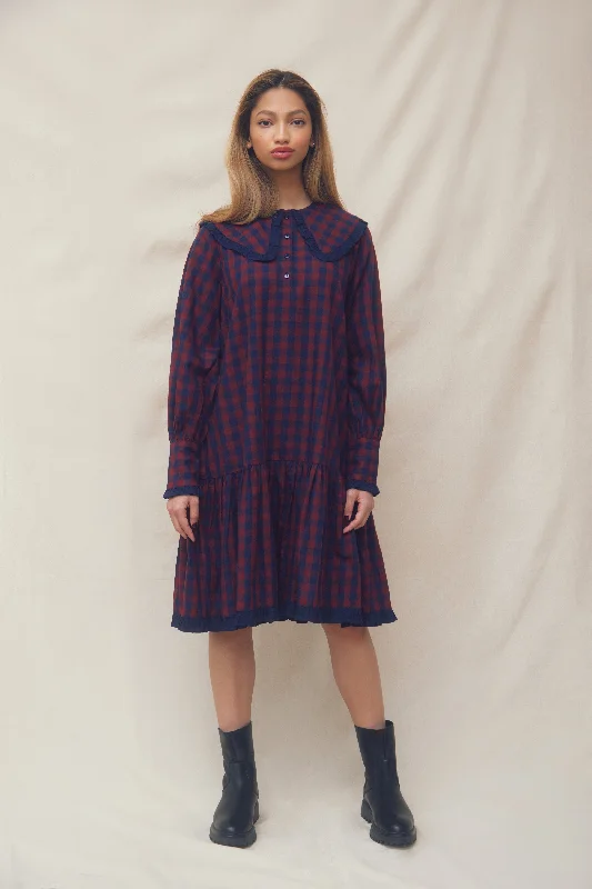 Gracie Dress - Burgundy Tunics Designer luxury