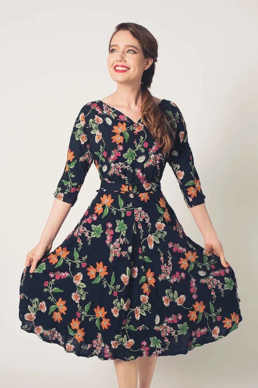 Sienna Ink Floral Dress Tunics Trousers formal