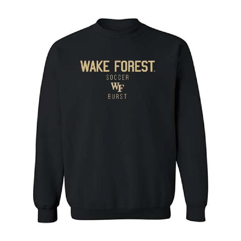 Wake Forest - NCAA Women's Soccer : Chloe Burst - Classic Shersey Crewneck Sweatshirt Hoodie with Exposed Zipper Edgy Industrial Wake Forest - NCAA Women's Soccer : Chloe Burst - Classic Shersey Crewneck Sweatshirt Hoodie with Exposed Zipper Edgy Industrial