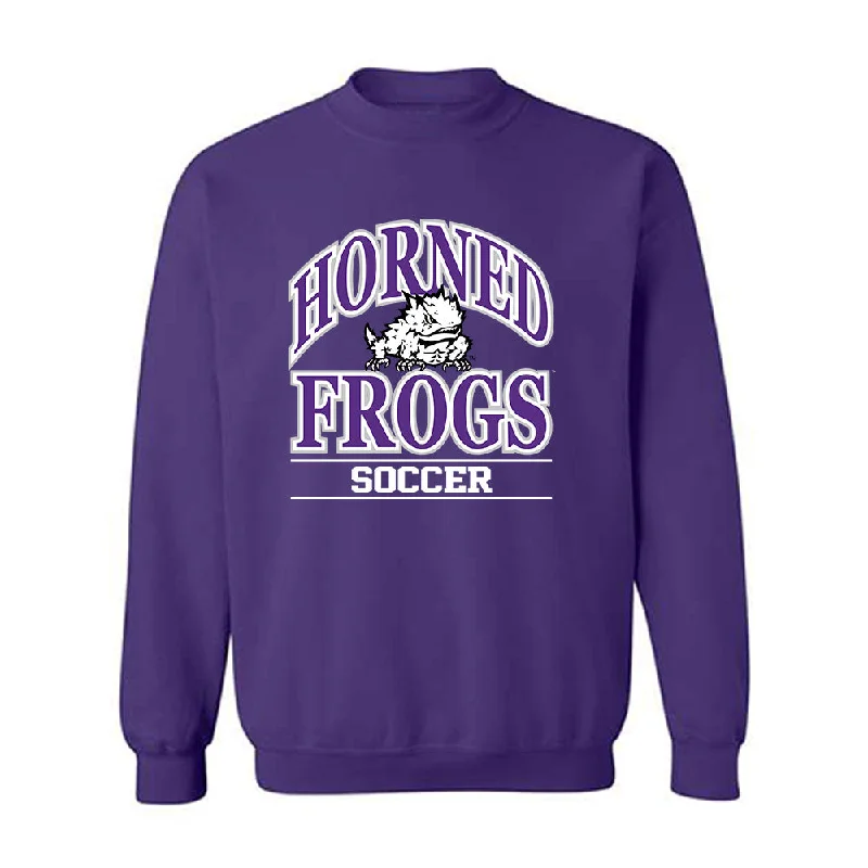 TCU - NCAA Women's Soccer : Kaela Martinez - Classic Fashion Shersey Crewneck Sweatshirt Hoodie with Hem Lace Feminine Delicate