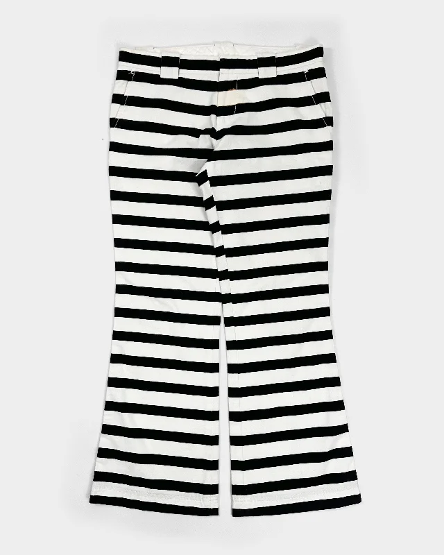 Comme des Garçons Tricot Black and White Stripes Pants 2002 Fashionable Track Pants
