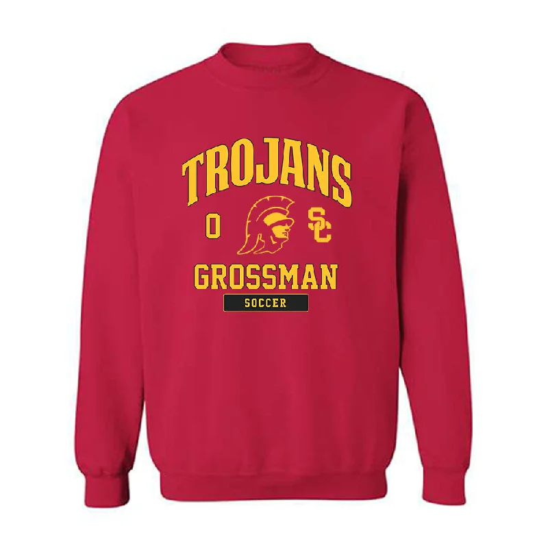 USC - NCAA Women's Soccer : Talia Grossman - Crewneck Sweatshirt Classic Fashion Shersey Hoodie with Mock Neck Collared Structured USC - NCAA Women's Soccer : Talia Grossman - Crewneck Sweatshirt Classic Fashion Shersey Hoodie with Mock Neck Collared Structured