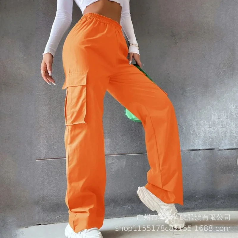 Vireous Beltless High Waist Women's Pants Loose Style Casual Modern Stretch Trousers Vireous Beltless High Waist Women's Pants Loose Style Casual Modern Stretch Trousers