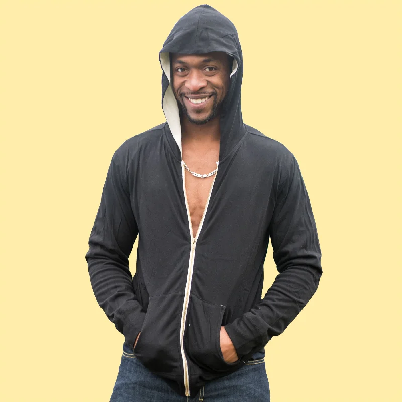 BRIGHTON BEACH Organic Cotton Jersey Hoodie (Unisex) Hoodie with Ribbed Cuffs Snug Fit Comfort BRIGHTON BEACH Organic Cotton Jersey Hoodie (Unisex) Hoodie with Ribbed Cuffs Snug Fit Comfort