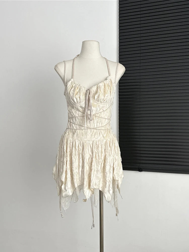 Wjczt Summer Spaghetti Strap Ballet Core Mini Dress Women Fairy Gyaru 2000s Aesthetic Y2k Frocks Korean Fashion Party One-Piece Club Fashionable Summer Mini Dress Wjczt Summer Spaghetti Strap Ballet Core Mini Dress Women Fairy Gyaru 2000s Aesthetic Y2k Frocks Korean Fashion Party One-Piece Club Fashionable Summer Mini Dress
