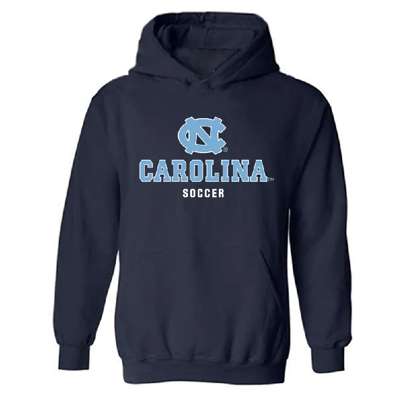 UNC - NCAA Women's Soccer : Aven Alvarez - Classic Shersey Hooded Sweatshirt Hoodie with Exposed Zipper Edgy Industrial
