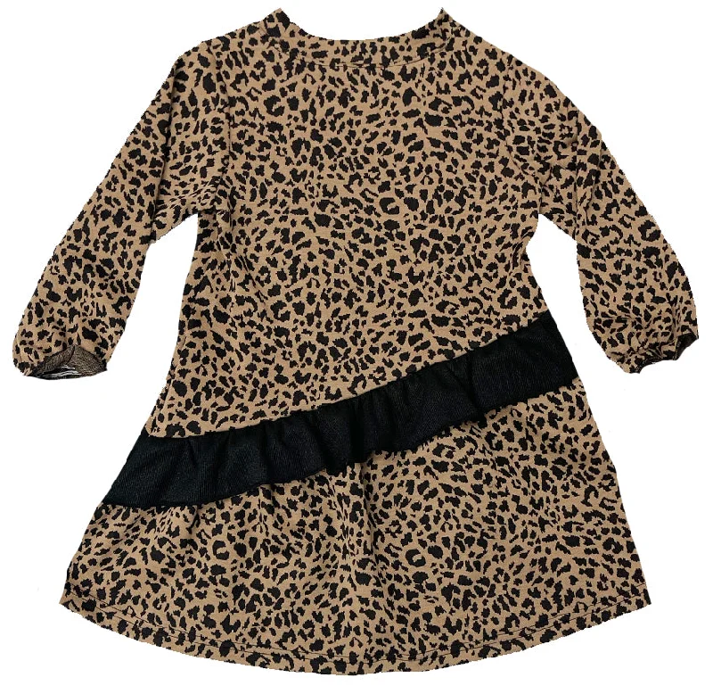 Leopard Print Knit Dress MB-1015 Tunics Lace romantic