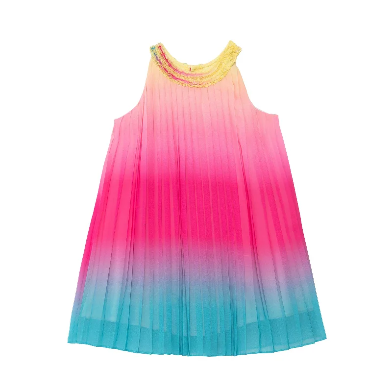 Rainbow Pleated Dress D30O90 Tunics Trendy modern