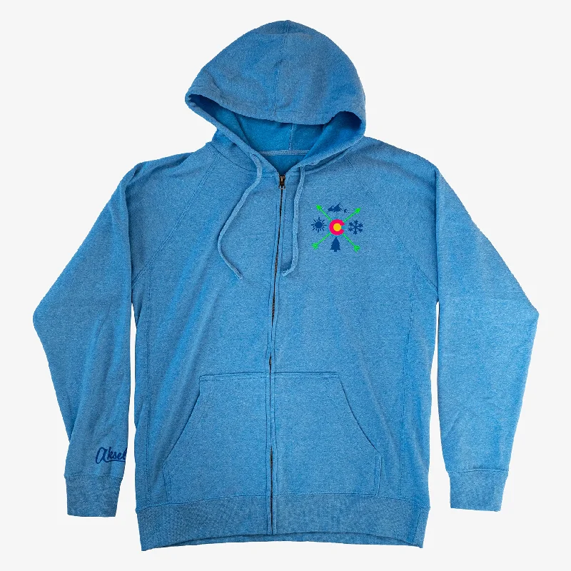 Colorado Arrows Full-Zip Hoodie Hoodie with Raglan Sleeves Sporty Comfortable