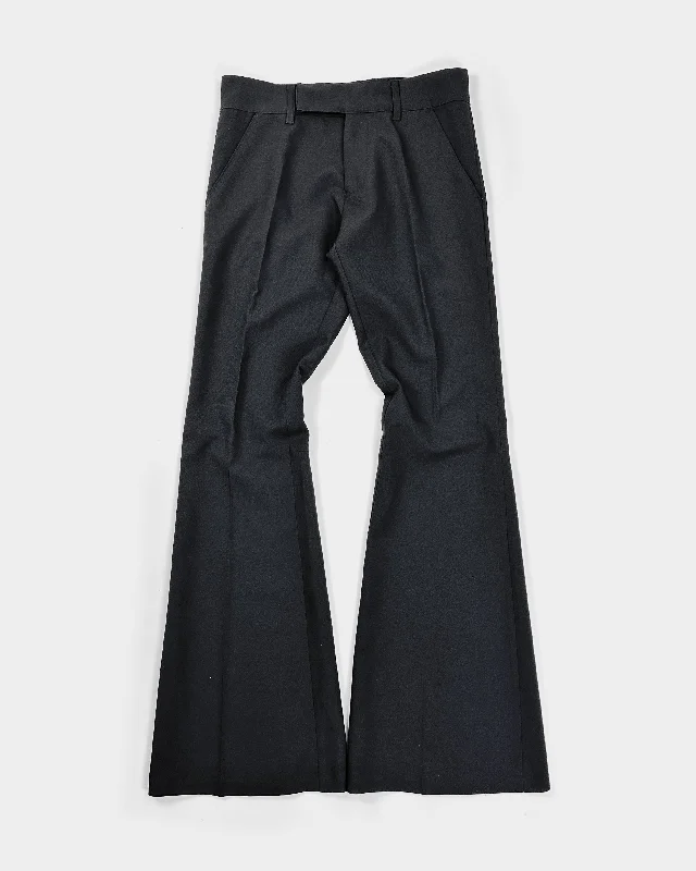 Energie Black Light Flare Pants 2000's High-Waist Trousers