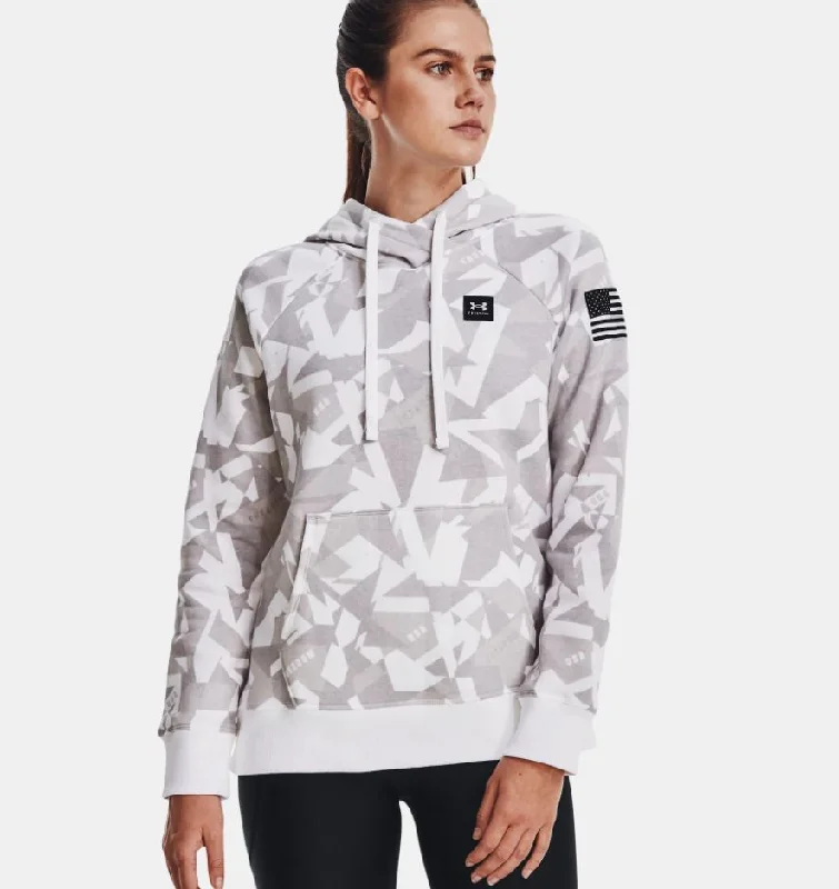Under Armour Womens Freedom Revival Fleece Amp Hoodie Hoodie with Drawcord Adjustable Secure