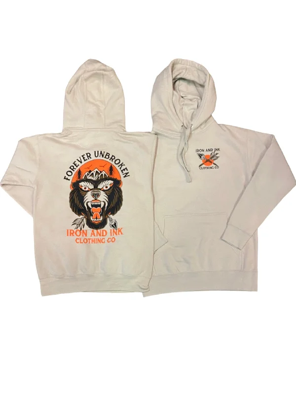 New "Bear" hoodie in Bone Hoodie with Fur Luxurious Winter