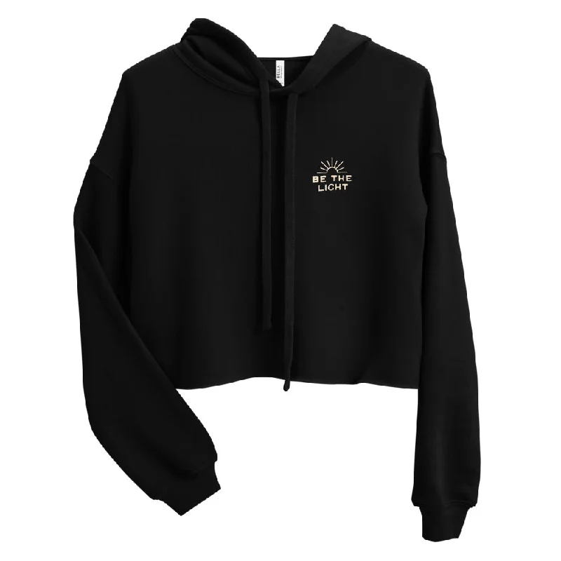 Be The Light Women's Crop Hoodie Hoodie with Side Slits Relaxed Casual