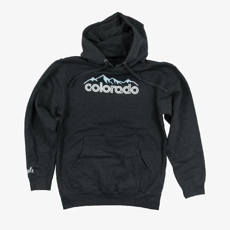 Colorado Mountain Peaks Hoodie Hoodie with Puffed Sleeves Voluminous Trendy