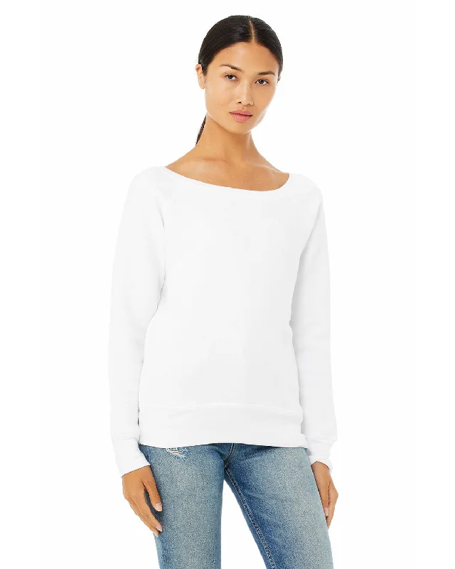 Bella + Canvas 7501 Ladies' Sponge Fleece Wide Neck Sweatshirt Hoodie with Crew Neck Simple Timeless