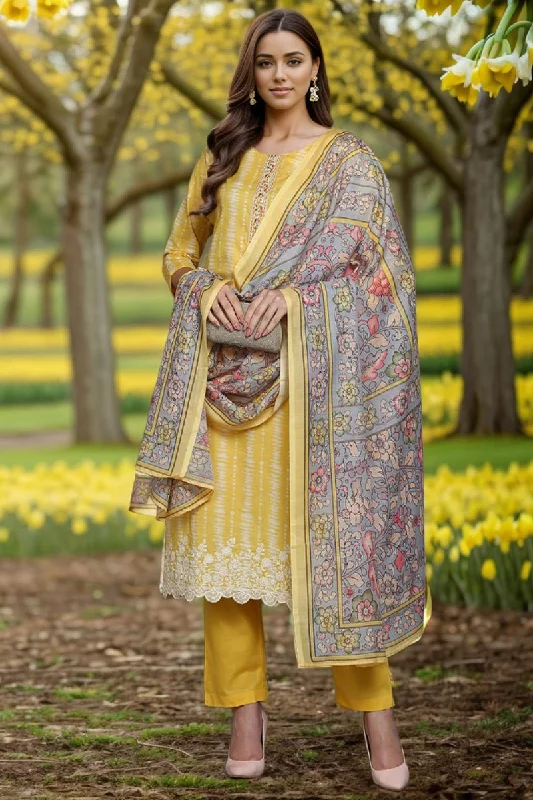Ahika Rayon Blend Yellow Printed Straight Kurta Pant With Dupatta Chic Black Leggings Ahika Rayon Blend Yellow Printed Straight Kurta Pant With Dupatta Chic Black Leggings