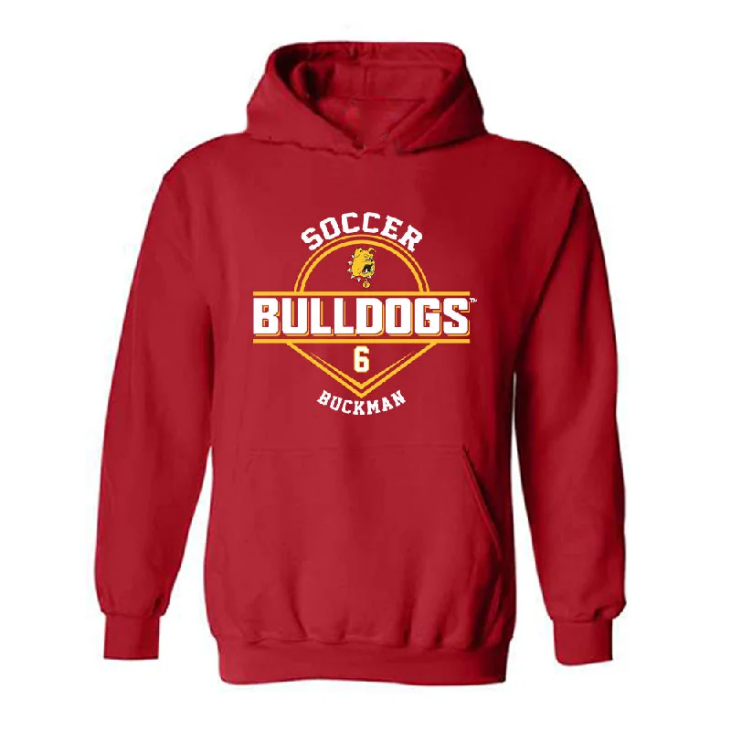 Ferris State - NCAA Women's Soccer : Haley Buckman - Hooded Sweatshirt Hoodie with Puffed Sleeves Voluminous Trendy Ferris State - NCAA Women's Soccer : Haley Buckman - Hooded Sweatshirt Hoodie with Puffed Sleeves Voluminous Trendy