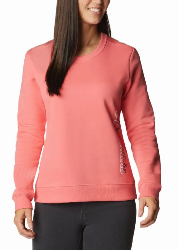Columbia Womens Columbia Logo Crew Top Sweatshirt Hoodie with Velcro Closure Adjustable Secure