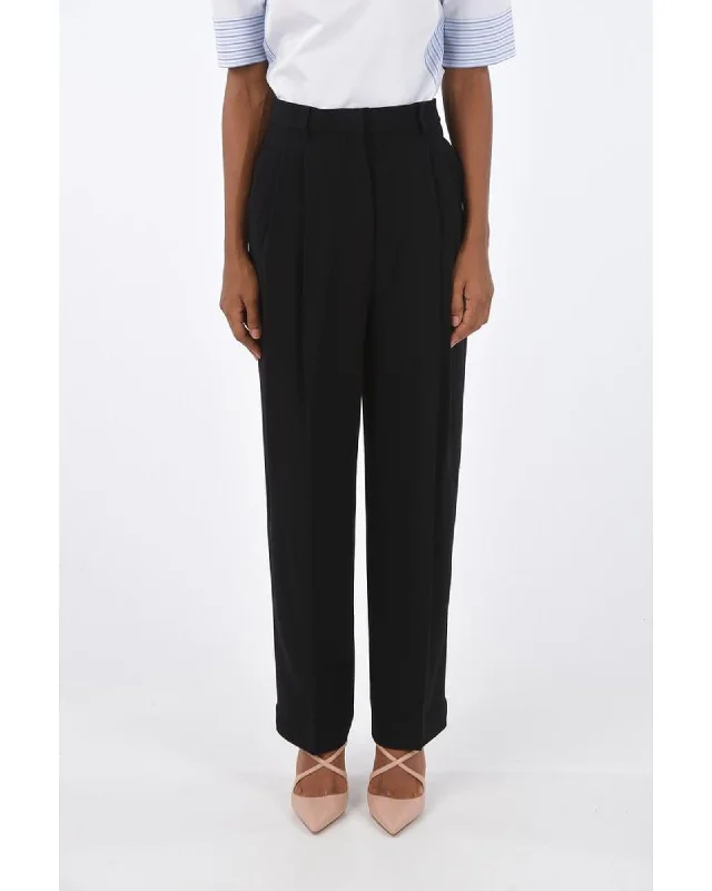 Tory Burch  Miller Pleated Pants Black Comfy Athletic Pants