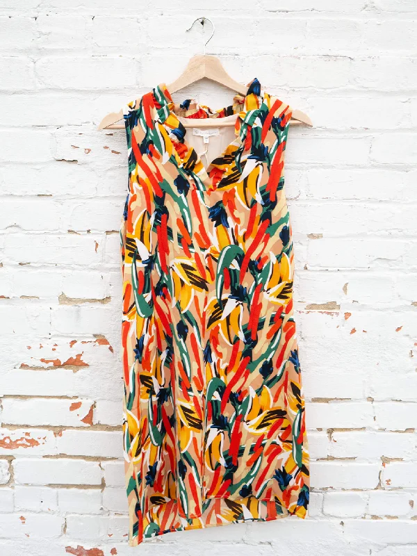 Paint Stripes Dress Tunics Sophisticated sleek