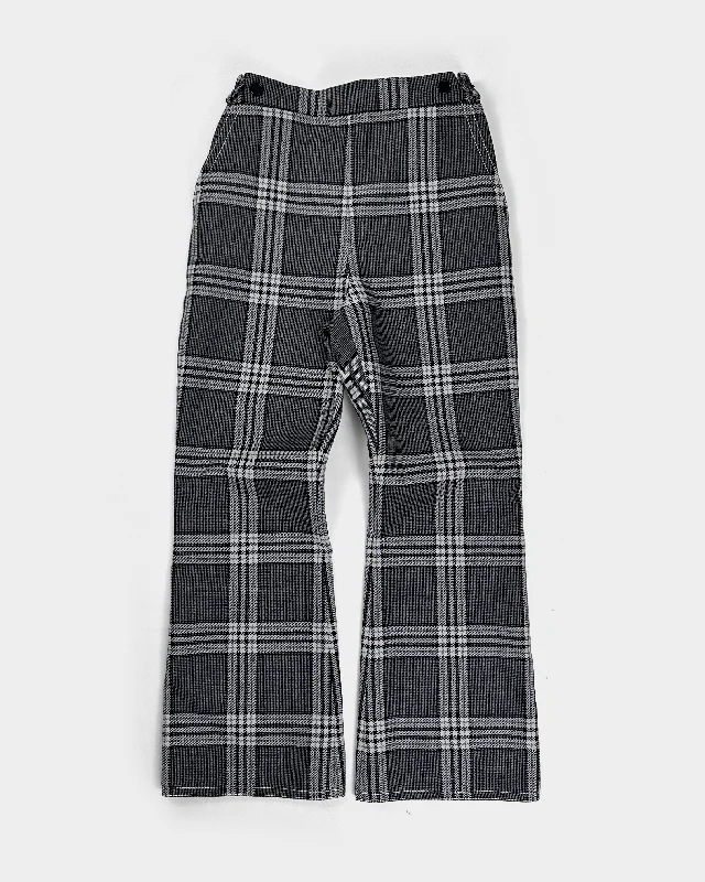 Marni Patterned Wool Grey Flare Pants 2000's Soft Cotton Pants