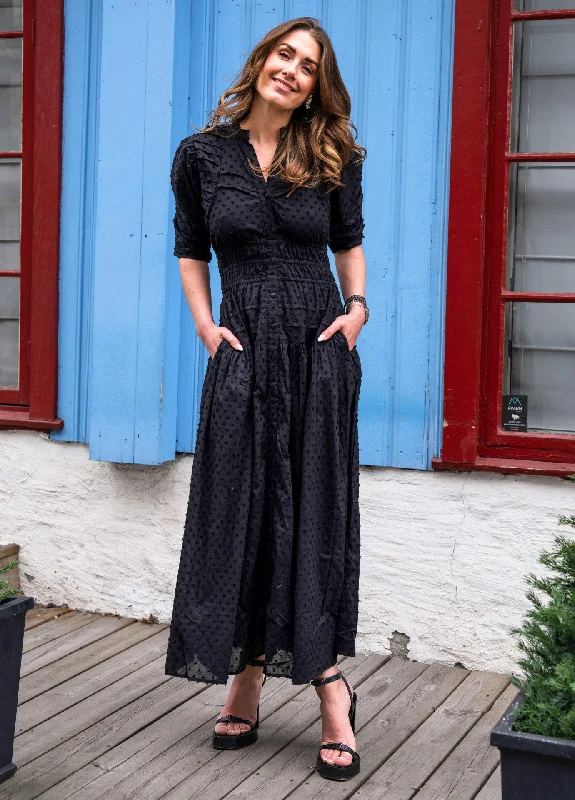 Fabienne Dress Day Black Tunics Winter warm