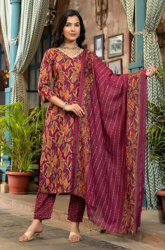 Indian Fashion Women's Red Embroidery Viscose Rayon Kurta, Pant And Dupatta Set Chic Slim Fit Pants Indian Fashion Women's Red Embroidery Viscose Rayon Kurta, Pant And Dupatta Set Chic Slim Fit Pants