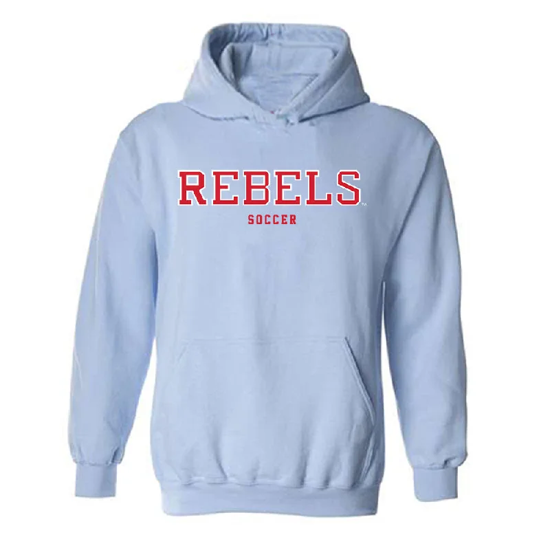 Ole Miss - NCAA Women's Soccer : Lauren Montgomery - Hooded Sweatshirt Hoodie with Pastel Soft Subtle Ole Miss - NCAA Women's Soccer : Lauren Montgomery - Hooded Sweatshirt Hoodie with Pastel Soft Subtle