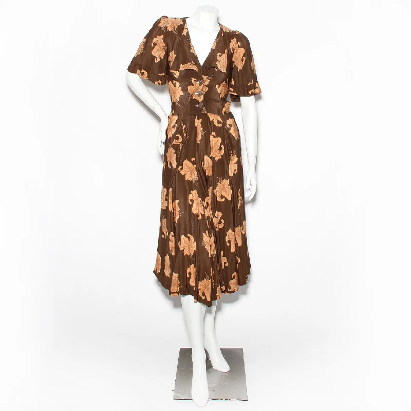 Floral Print Collared Dress Tunics Brand named