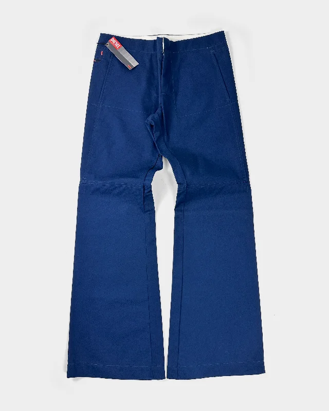 Diesel Electric Blue "Biland" Flare Pants 2000's Soft Stretch Leggings
