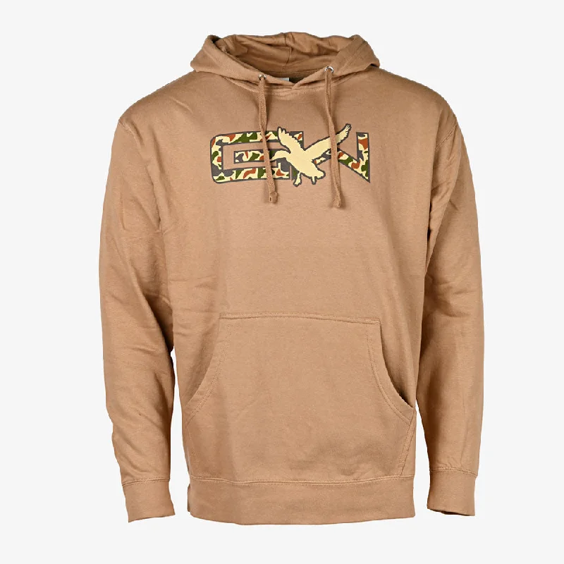 Gator Wader GW Flight Old School Hoodie | Coyote Brown Hoodie with Lace Feminine Delicate Gator Wader GW Flight Old School Hoodie | Coyote Brown Hoodie with Lace Feminine Delicate