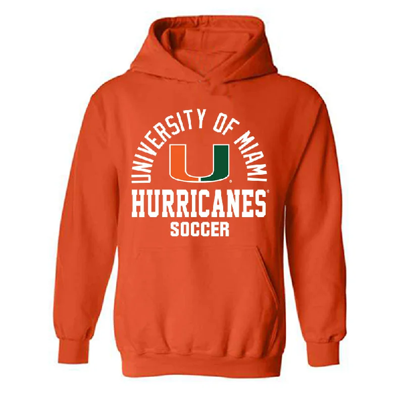 Miami - NCAA Women's Soccer : Hanna Moore - Classic Shersey Hooded Sweatshirt Hoodie with Mesh Breathable Sporty Miami - NCAA Women's Soccer : Hanna Moore - Classic Shersey Hooded Sweatshirt Hoodie with Mesh Breathable Sporty