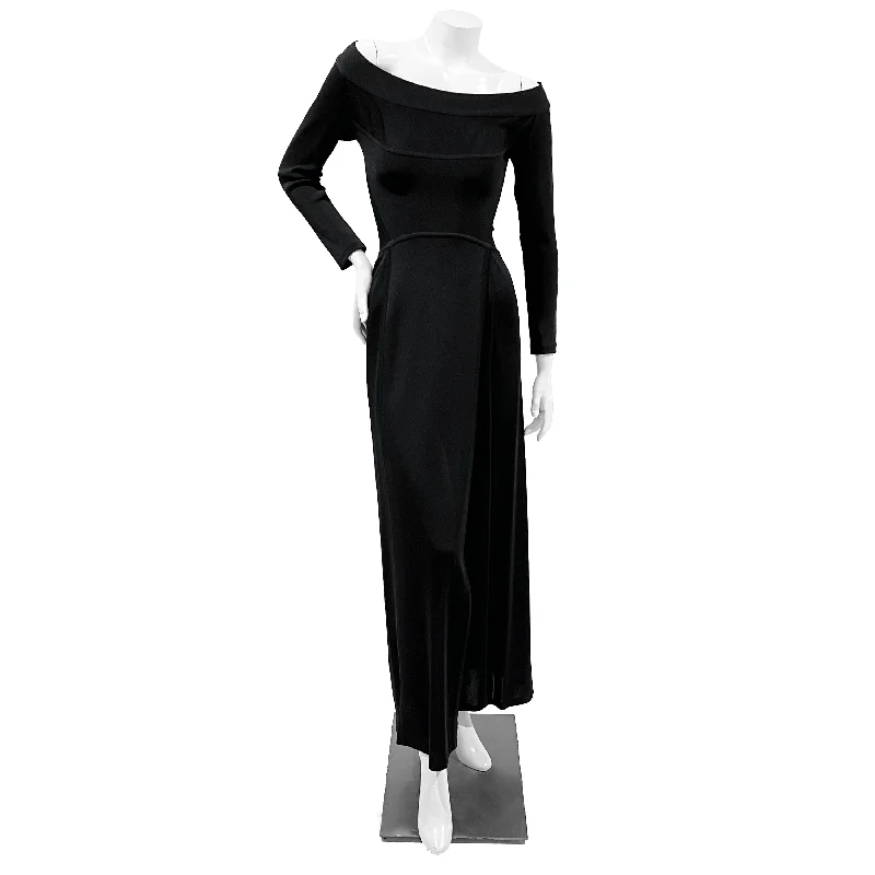 Black Long Sleeve Cutout Dress Tunics Sophisticated sleek
