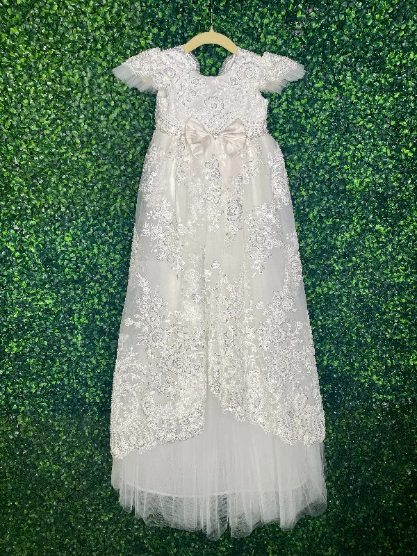 Christie Helene Couture "Gretta" Christening Dress Tunics Handmade artisanal