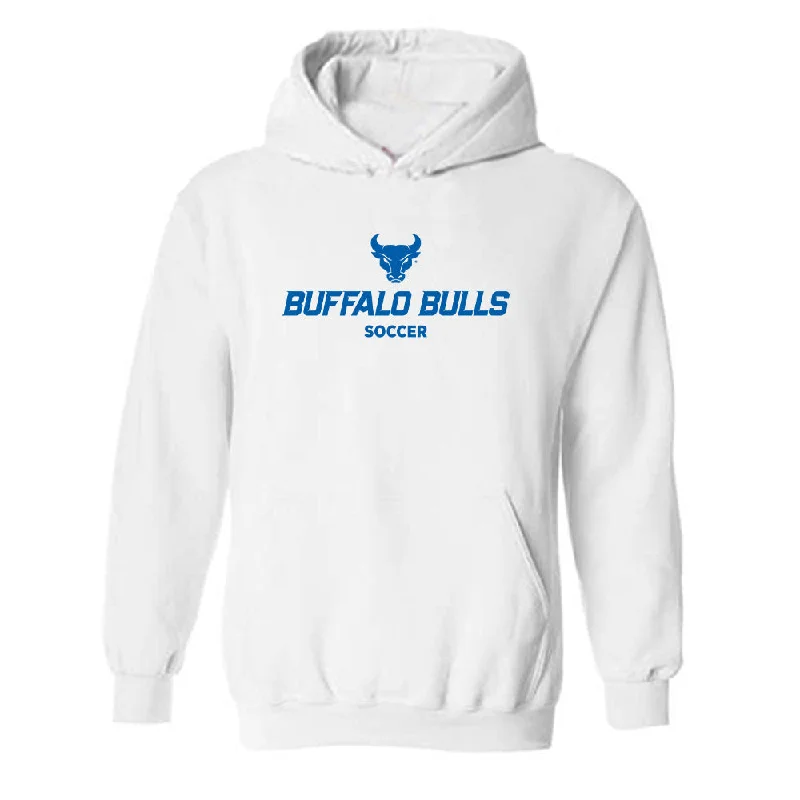 Buffalo - NCAA Women's Soccer : Lexie Thompson - Hooded Sweatshirt Hoodie with Hem Lace Feminine Delicate Buffalo - NCAA Women's Soccer : Lexie Thompson - Hooded Sweatshirt Hoodie with Hem Lace Feminine Delicate