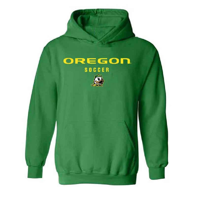 Oregon - NCAA Women's Soccer : Clotine Chase - Hooded Sweatshirt Hoodie with Elastic Waist Stretchable Comfortable