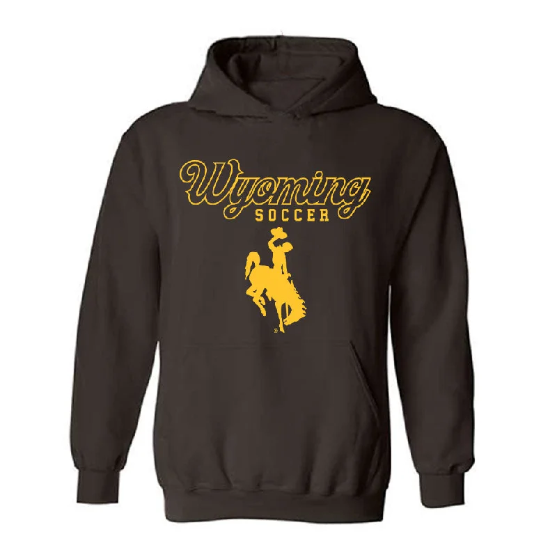 Wyoming - NCAA Women's Soccer : Alyssa Glover - Hooded Sweatshirt Hoodie with Slim Fit Tailored Modern Wyoming - NCAA Women's Soccer : Alyssa Glover - Hooded Sweatshirt Hoodie with Slim Fit Tailored Modern