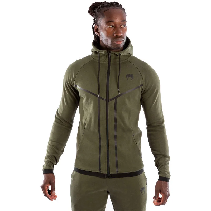 Venum Laser X Connect Zipped Hoodie Khaki Hoodie with Earth Tones Natural Calm