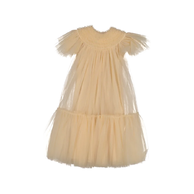 Carla Dress Long-Cream Tunics Solid Classic