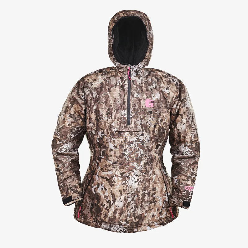 Gator Wader Waterproof 1/2 Zip Bog Hoodie | Womens - Seven Hoodie with Hem Contrast Bold Stylish Gator Wader Waterproof 1/2 Zip Bog Hoodie | Womens - Seven Hoodie with Hem Contrast Bold Stylish