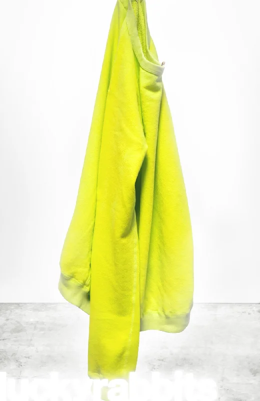 LUCKY RABBIT sweatshirt - yellow rabbit Hoodie with Hem Applique Textured Unique
