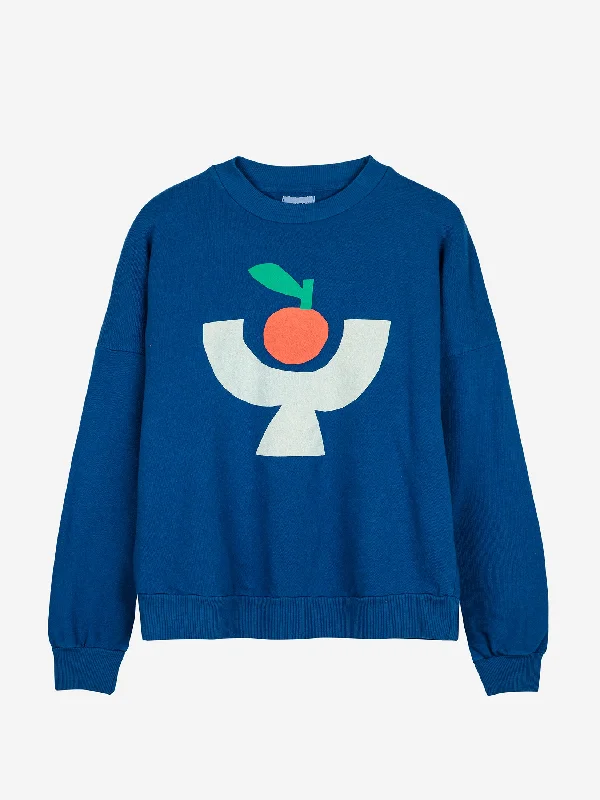 Tomato Plate Sweatshirt Hoodie with Magnetic Closure Innovative Modern