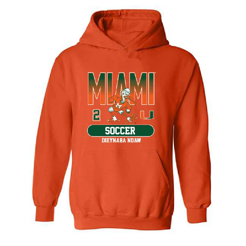 Miami - NCAA Women's Soccer : Dieynaba Ndaw - Classic Fashion Shersey Hooded Sweatshirt Hoodie with Puffed Sleeves Voluminous Trendy Miami - NCAA Women's Soccer : Dieynaba Ndaw - Classic Fashion Shersey Hooded Sweatshirt Hoodie with Puffed Sleeves Voluminous Trendy