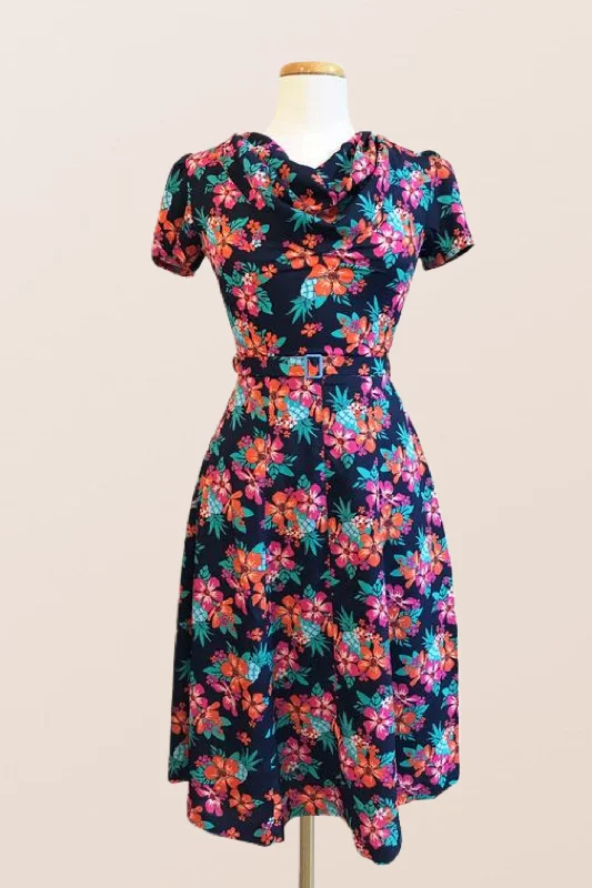 Joan Floral Dress Tunics Long Elegant