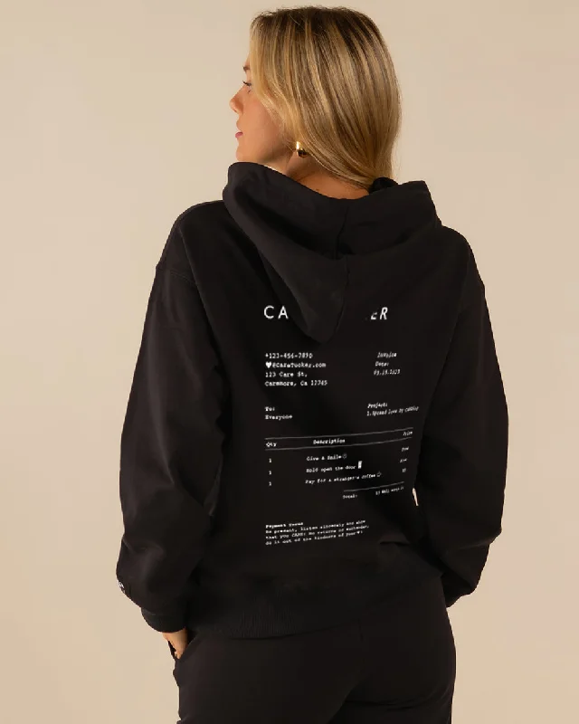 Hendrix Hoodie CARE Receipt Hoodie with Hem Elastic Stretchable Comfortable